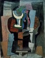 Compotier et bouteille sur une Tisch 1920 Kubismus Pablo Picasso